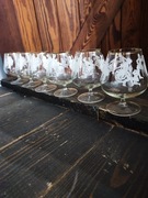Kieliszki do koniaku brandy sceny dworskie rodzajowe
