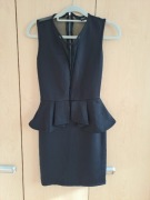 mała czarna sukienka z baskinką, Tally Weijl