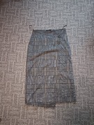 Szara MIDI spódnica z połyskującymi paskami 