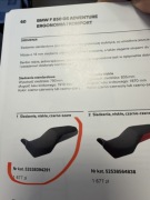 siedzenie niskie kanapa niska do BMW GS f 850 ADV f 750 i f 900 ADV, f 800