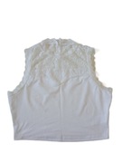 Crop Top biała bluzeczka z koronką r M