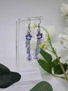 Kolczyki | Stal kwiatki kryształki