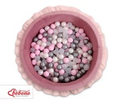 Suchy basen z falbankami z piłkami 200szt. - brudny róż DARMOWA wysyłka