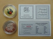 Andora 5 dinerów 2012 Ptaki Andory - głuszec / srebro.