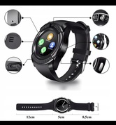 SMARTWATCH ZEGAREK KARTA SIM SD EKRAN IPS APARAT MIKROFON POŁĄCZENIA SPORT