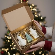 Świece sojowe świąteczne zestaw 3 świec na prezent Mikołajki pod Choinkę