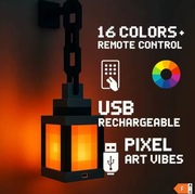 Lampka Pixelowa LED 16 kolorów przenośna latarnia dekoracja stołu