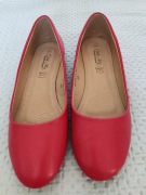 Czerwone baleriny skóra 44