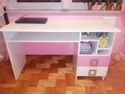 Biurko dla dziewczynki biało-różowe 