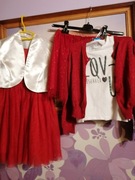 Zestaw świąteczny dziewczęcy roz 122