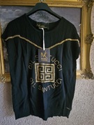 Bluzka damska czarna ozdobny łańcuch GilSantucci 