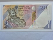 Banknot 20 zł TYSIĄCLECIE KORONACJI BOLESŁAWA CHROBREGO - NR 0030021