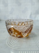 Piękna kryształowa miseczka kolorowe wstawki 