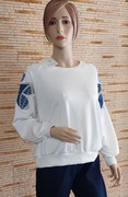 Piękna haftowana bluza Premium biała jeans rozmiar uniwersalny