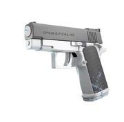 Nowoczesny pistolet wodny w eleganckim szarym kolorze