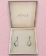 NOWE srebrne Kolczyki Z Cyrkoniami apart