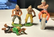 Indianie 3 figurki + kowboj 