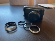Fujifilm X100 etui skóra pokrowiec filtr Hoya osłona przeciwsłoneczna Fuji