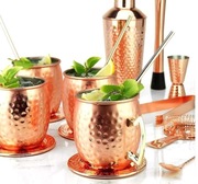 Miedziany kubek młoteczkowany z Indii 