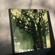 Obraz ręcznie malowany na płótnie 29x29 cm - abstrakcyjny pejzaż