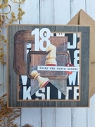 Kartka 18 urodziny, osiemnastkę HANDMADE