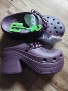 Crocs siren chain vlog chodaki klapki koturn platformy 38/39