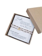 Bransoletka  z dedykacją podziękowanie świadkowej matki chrzestnej kwarc