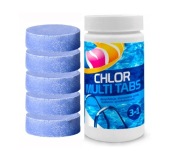 GAMIX MULTI TABS TABLETKI CHLOROWE CHLOR DO BASENU DEZYNFEKCJI 5x200g 1KG