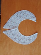 Kołnierzyk z bawełnianej koronki 45 x12,5 cm