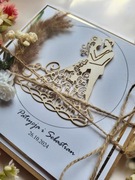 Kartka ślubna z personalizacją suszone kwiaty