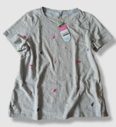 Joules Scoop up Your Summer Bluzka szara w lody bawełna krótki rękaw 44 