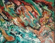 Obraz olejny na płótnie 40 50 abstrakcja 