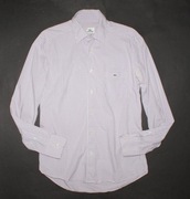 LACOSTE_Cudna KOSZULA_biała klasyczna delikatna kratka logowana_M