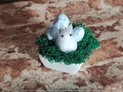 Wielkanocna dekoracja z mchu chrobotek