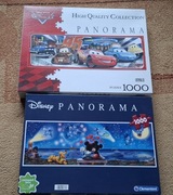 Zestaw puzzle 1000 Disney CARS autka zlomek panorama pluto myszka miki