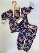 Komplet bluza i spodnie wzór popcorn rozm 80/86