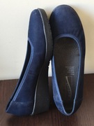 Granatowe skórzane półbuty medicus