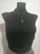 Czarny dzianinowy top Boohoo nowy rozmiar S/M