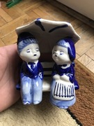 Ceramika Delf Holenderska dziewczynka i chłopiec