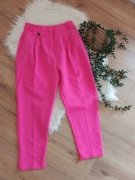 River Island Petite – Różowe dopasowane spodnie cygaretki wysoki stan 38