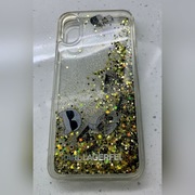 Etui iPhone XS brokat Karl Lagerfel