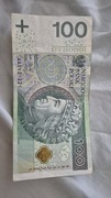 Banknot 100 zł seria AA 1121221 