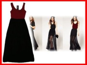 NOWA Czarna Długa Sukienka Amisu New Yorker 36 S 