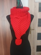 Komin szal damski z pomponem 