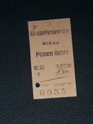 Magnes Bilet Widau (Pierzyska) - Posen Hbf