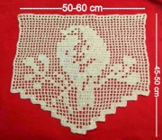 Szydełkowa firanka /Ptaszek/ ok.50-60x45-50 cm