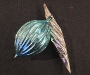 Bombki prl szklane 2 szt giga cytrynka i sopel bańki ozdoby choinkowe retro