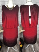 Zjawiskowa sukienka brokatowa ombre z wycięciem na plecach  plus size XL 