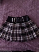 spódnica mini 34/XS/36/S  emo gothic punk kratka klamra 