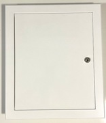 Drzwiczki rewizyjne 330x405mm metalowe białe zamykane na klucz